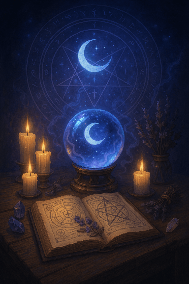 Collection Divination et Spiritisme - pendules, cartes de tarot, oracles, boules de cristal et accessoires mystiques.