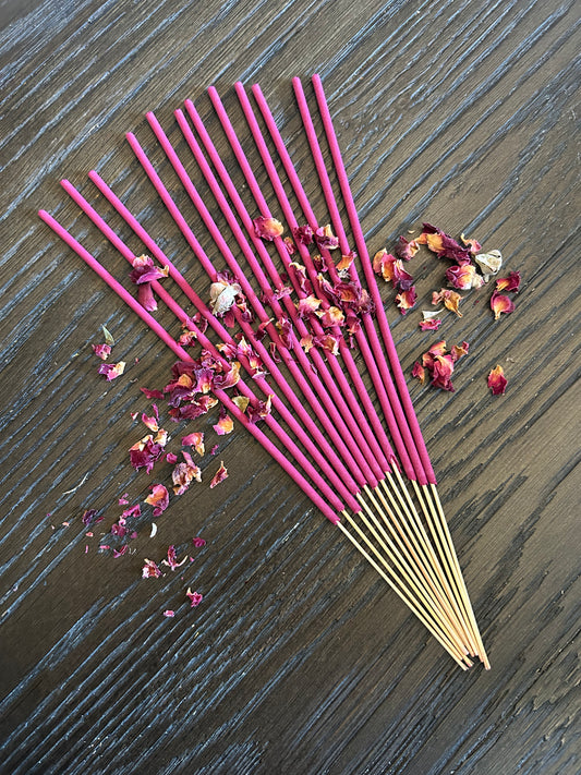 Encens de rose - paquet de 12 bâtonnets