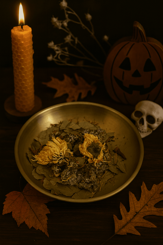 Pacte de Samhain - 15g-Portail des Ancêtres & Magie de l’Ombre- rituels de Samhain, communication spirituelle, protection énergétique, bannissement et transformation intérieure.