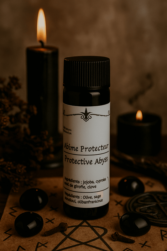 Abîme Protecteur - 15ml-Défense, Silence & Puissance de l’Ombre-rituels de protection, purification, exorcisme énergétique, bannissement et ancrage.