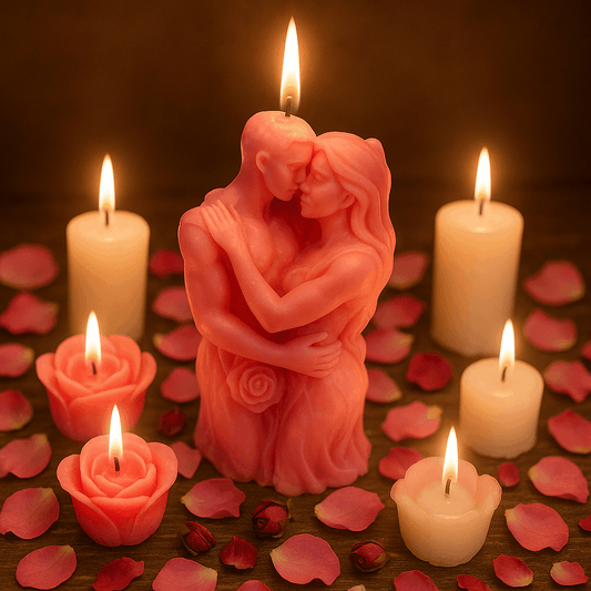 Bougie des âmes sœurs - bougie artisanale pour attirer l'amour véritable et renforcer les liens spirituels