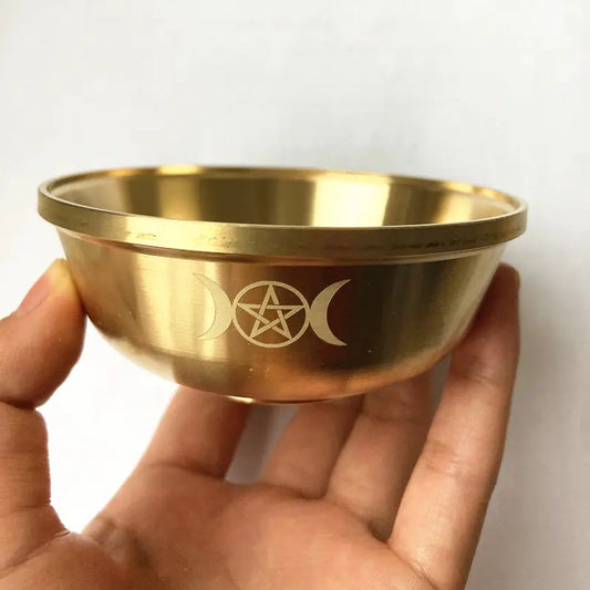 Pure Copper Altar Ceremony Five-Pointed Star Bowl Props