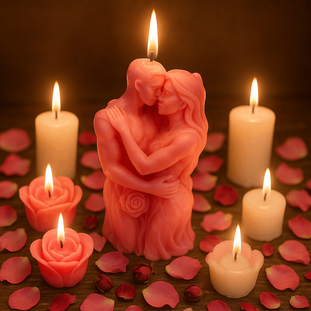 Bougie des âmes sœurs - amour et passion. Création Enchantment Seraphélya