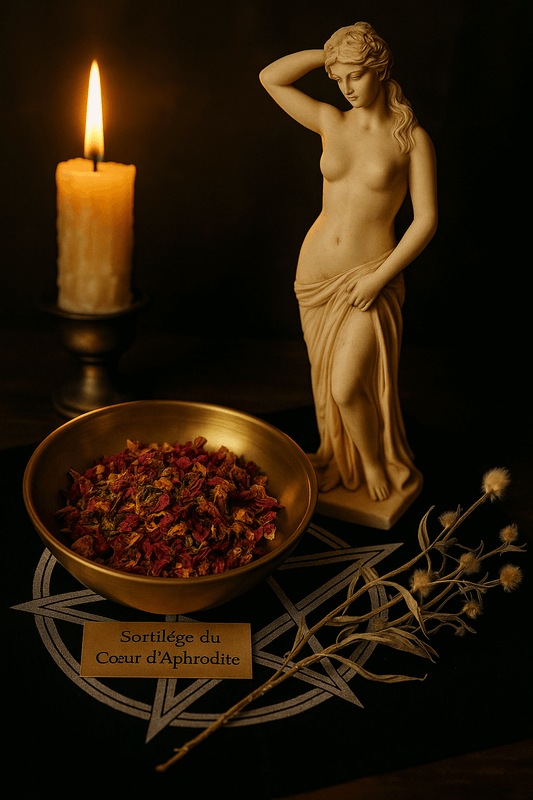 Mélange sacré d'Aphrodite - herbes d'Amour et de passion pour attirer la tendresse et réveiller le cœur.