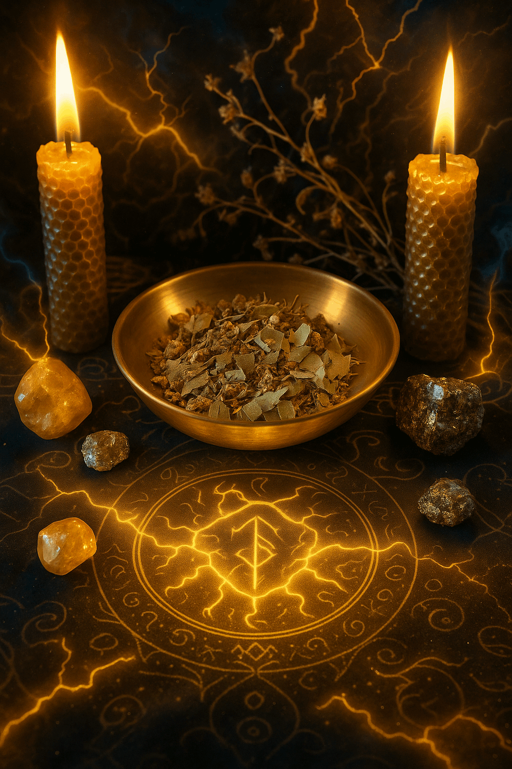 Herbes magiques Pacte de Richesse Fortune - prospérité, chance et richesse. Création Enchantement Seraphélya