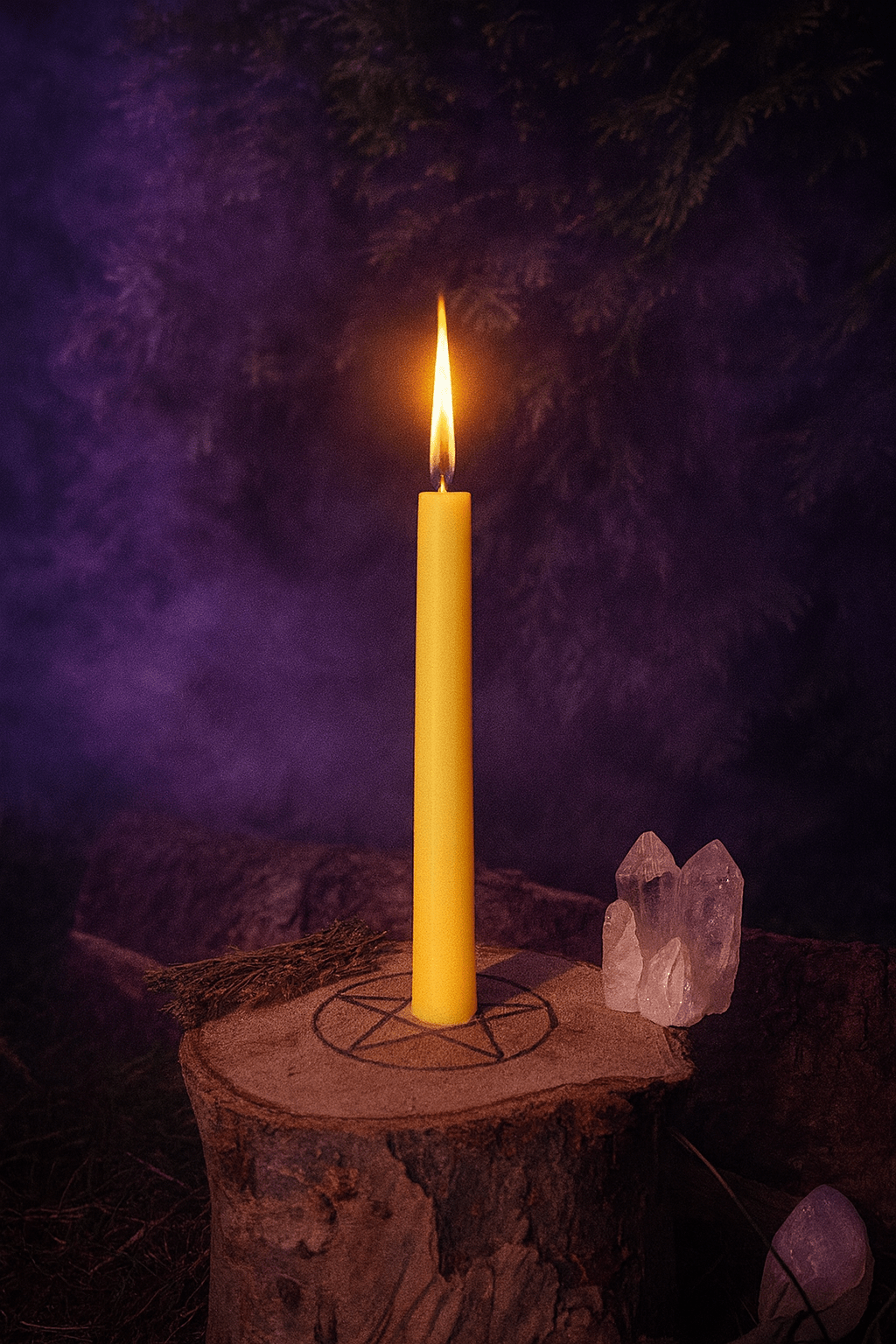 Bougie carillon 10,2 cm utilisée dans un rituel pour sceller vos intentions. Plusieurs couleurs. Parfaite pour la magie.