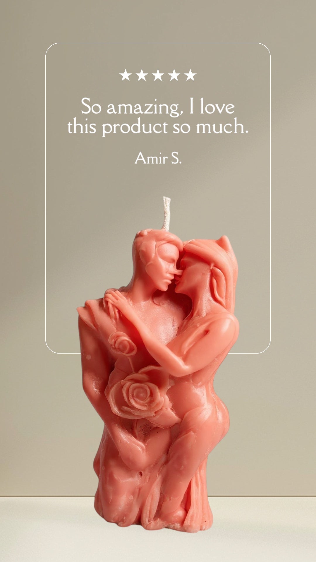 Bougie des âmes sœurs - amour et passion