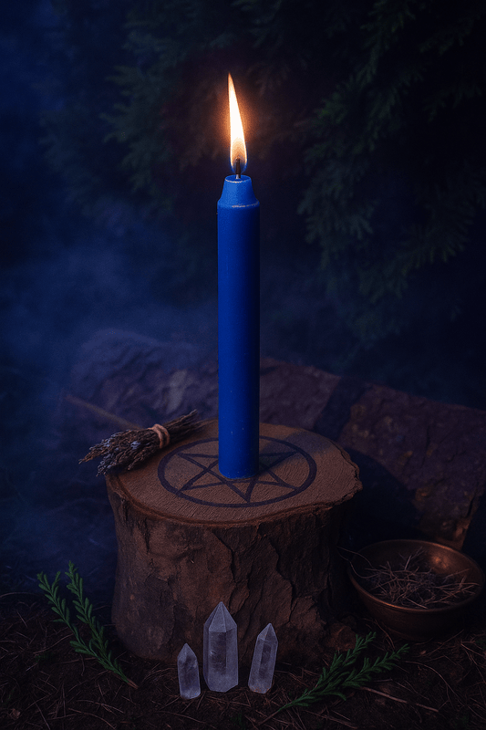Bougie carillon 10,2 cm utilisée dans un rituel pour sceller vos intentions. Plusieurs couleurs. Parfaite pour la magie.