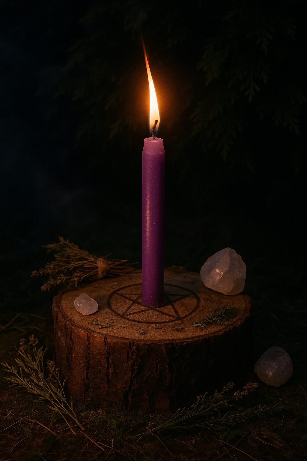 Bougie carillon 10,2 cm utilisée dans un rituel pour sceller vos intentions. Plusieurs couleurs. Parfaite pour la magie.
