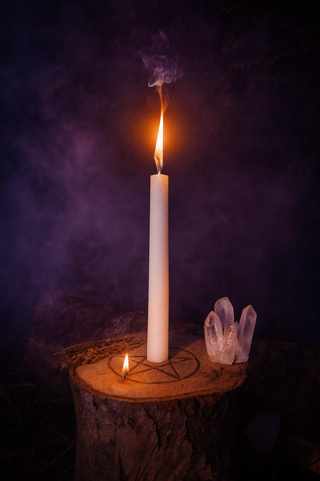 Bougie carillon 10,2 cm utilisée dans un rituel pour sceller vos intentions. Plusieurs couleurs. Parfaite pour la magie.