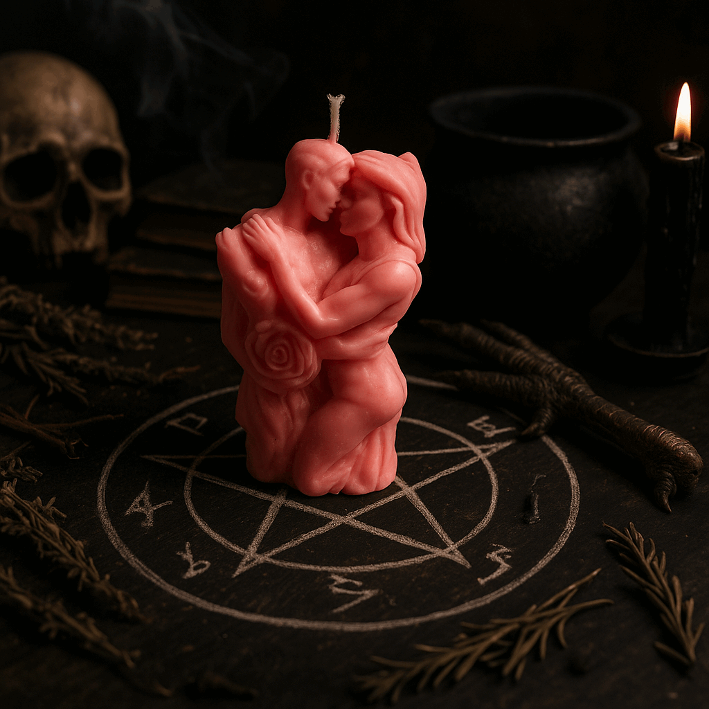 Bougie des âmes sœurs - amour et passion. Création Enchantment Seraphélya