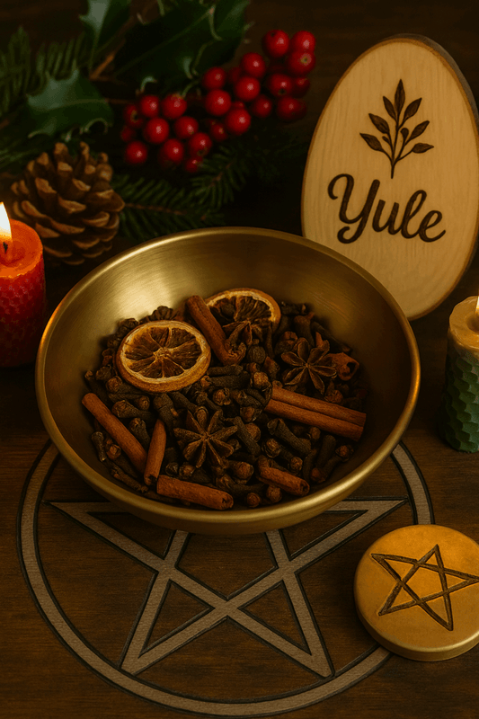 Mélanges magiques Lumière de Yule | herbes er épices du Solstice pour chaleur, lumière et prospérité. Chaleur et Abondance