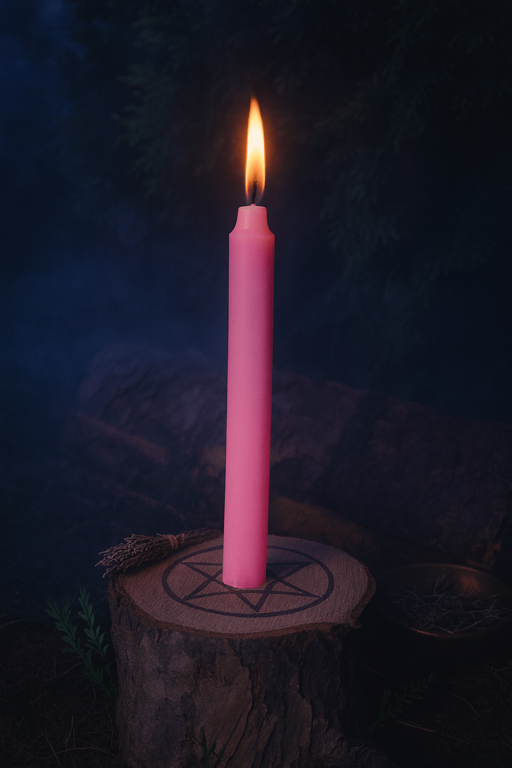 Bougie carillon 10,2 cm utilisée dans un rituel pour sceller vos intentions. Plusieurs couleurs. Parfaite pour la magie.