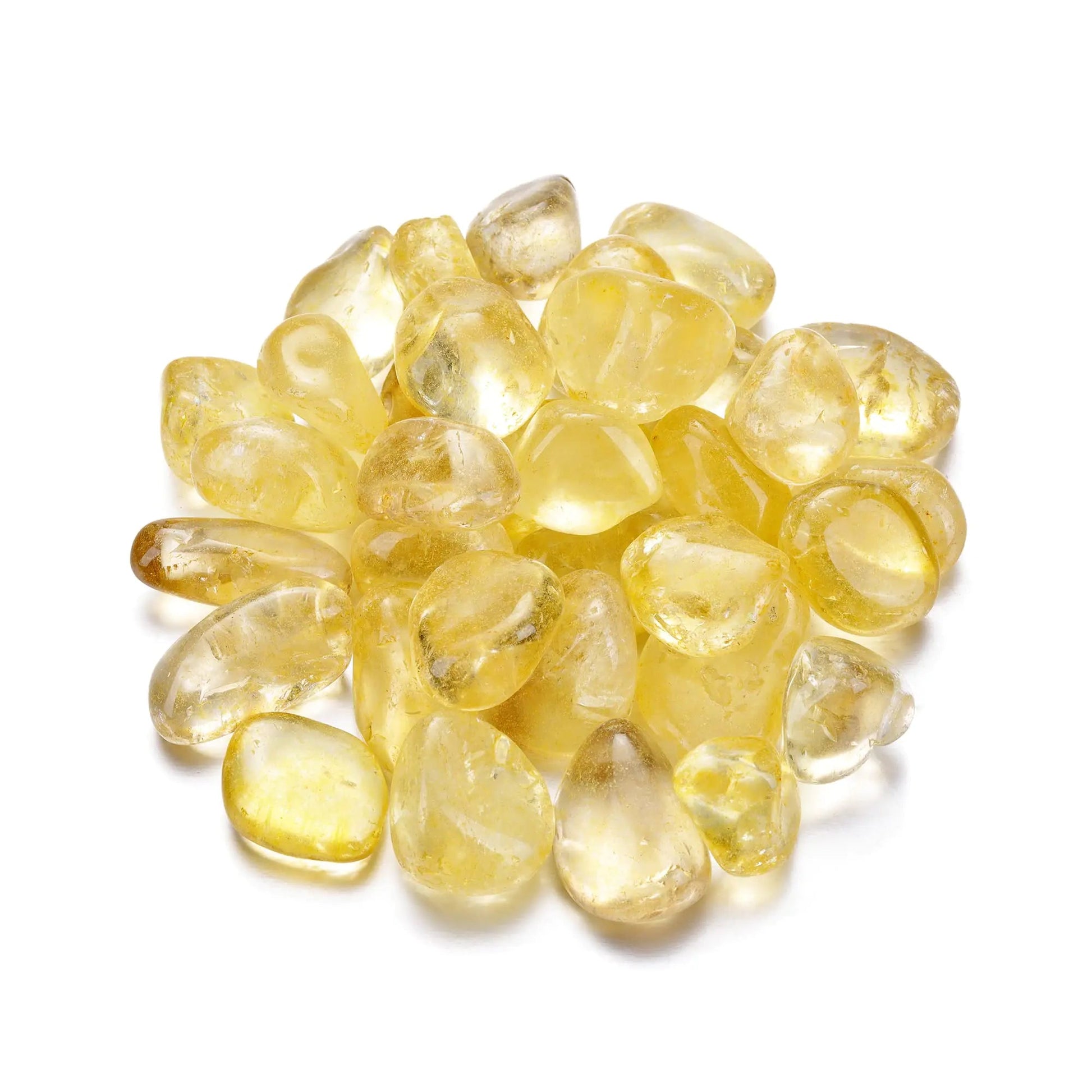 Pierres naturelles de citrine polies - cristaux de guérison, prospérité et énergie solaire pour méditation et rituels.