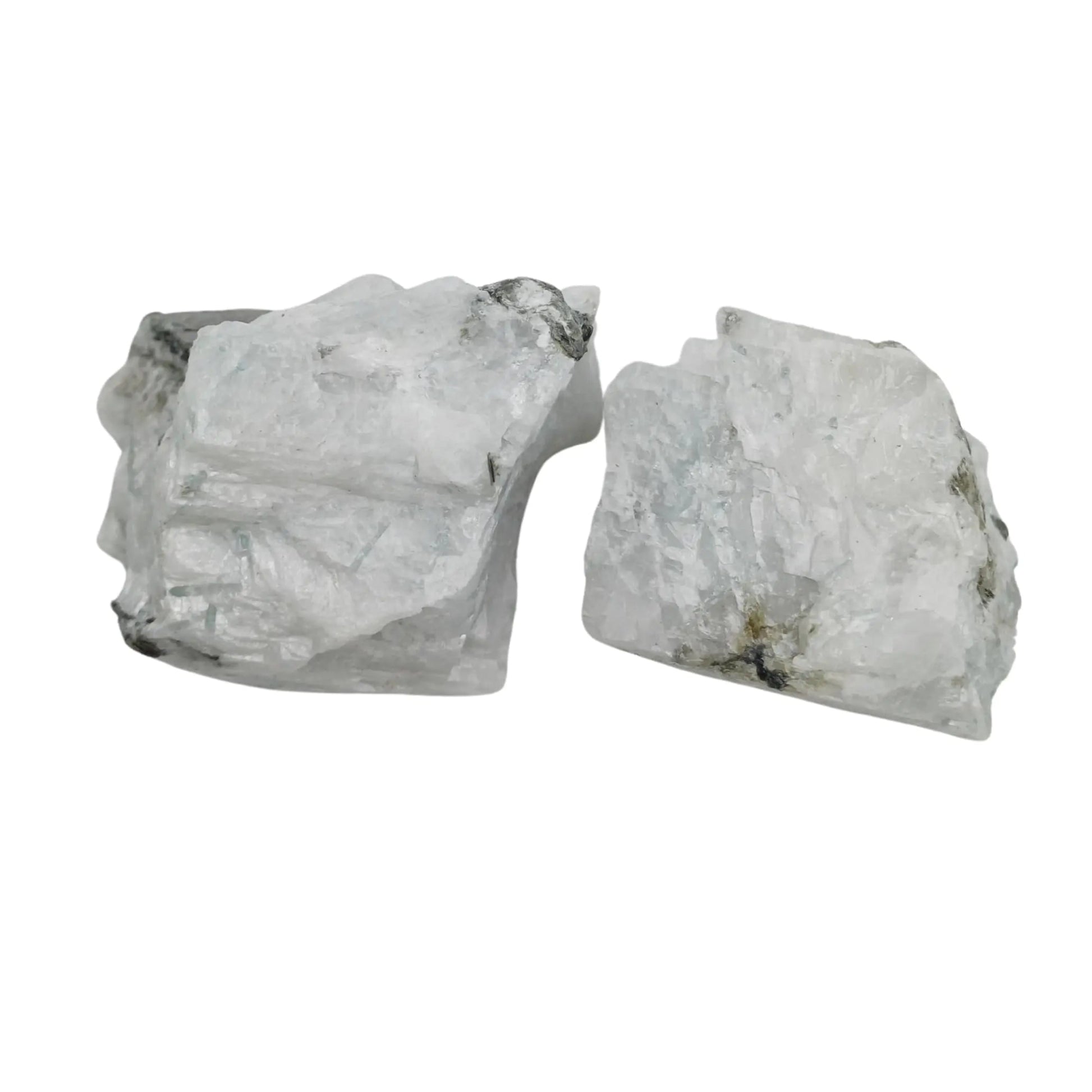 Pierres de lune arc-en-ciel naturelles - cristaux de guérison et d'intuition pour sorcellerie, rituels lunaires.