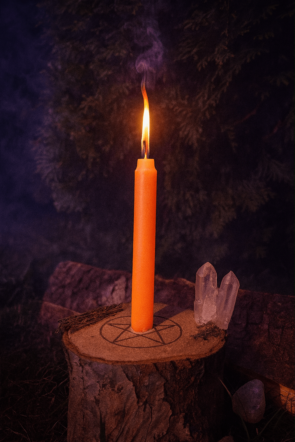 Bougie carillon 10,2 cm utilisée dans un rituel pour sceller vos intentions. Plusieurs couleurs. Parfaite pour la magie.